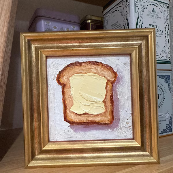 Painting of Butter Original Framed oil Artwork