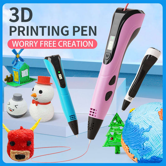 🔥NEW 3D Printing Pen 3d Pen Set for Kids Chidren Child's Birthday Christmas Creative DIY Gift LCD Display with PLA Filament