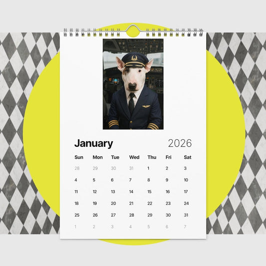 Bull Terrier Dog Calendar 2026 – Funny Bull Terrier Gifts for Dog Lovers